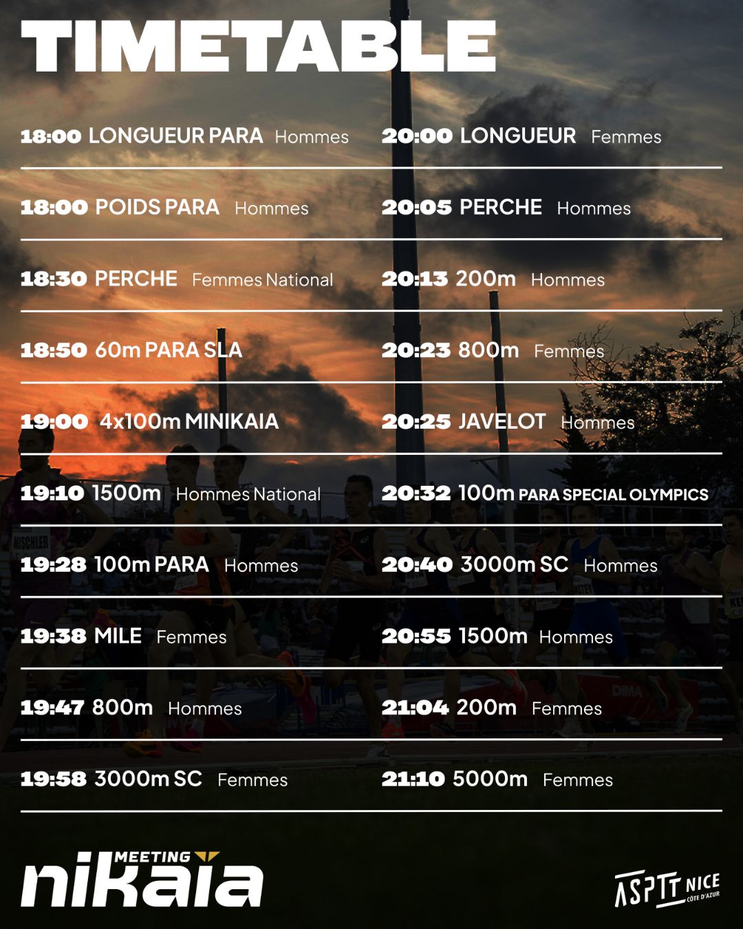 Timetable